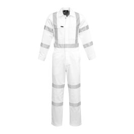 MyWorkWear.com.au | Taped Overalls X Back - WHITE