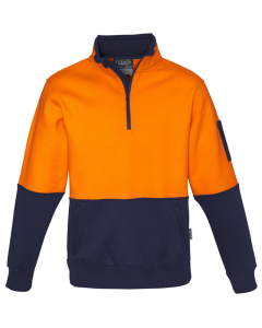 Half Zip Jumper - ORANGE NAVY