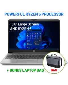 HP 255 G9 15.6" FHD Laptop - 16GB RAM / 512GB SSD / AMD Ryzen 5 (Laptop Bag Bundle)