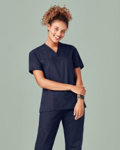 Ladies Scrub Top - NAVY