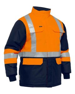 Bisley X Back Taped Hi Vis Freezer Jacket - ORANGE/NAVY