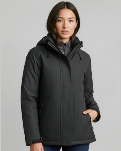 Ladies Waterproof Insulated Shell Jacket - BLACK