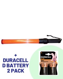 Traffic Wand/Baton + 2pc Duracell Battery Bundle